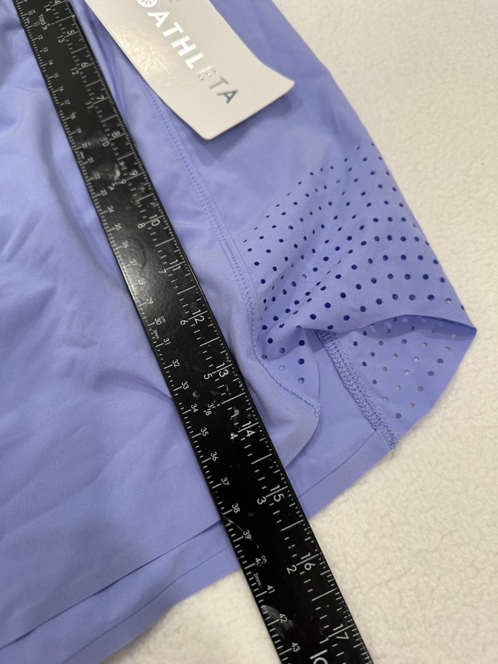 Athleta Women's Perforated Running Shorts - Lavender size 1X - Picture 7 of 7